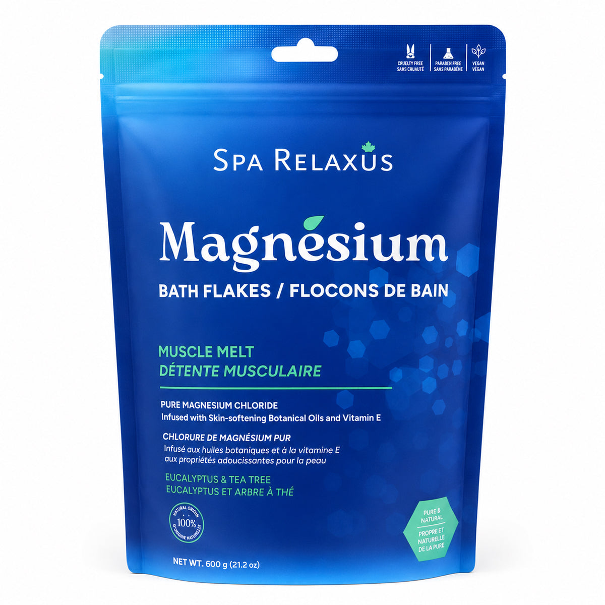 Magnesium Bath Flakes 600 g bag
Magnesium chloride bath soak with botanical oils Unscented Magnesium Bath Flakes Muscle Melt magnesium bath flakes with eucalyptus and tea tree Sleep magnesium bath flakes with cedarwood bergamot and chamomile
Magnesium bath soak with argan coconut and sunflower oils
Magnesium chloride bath flakes for a relaxing soak 600 g bag of magnesium bath salts