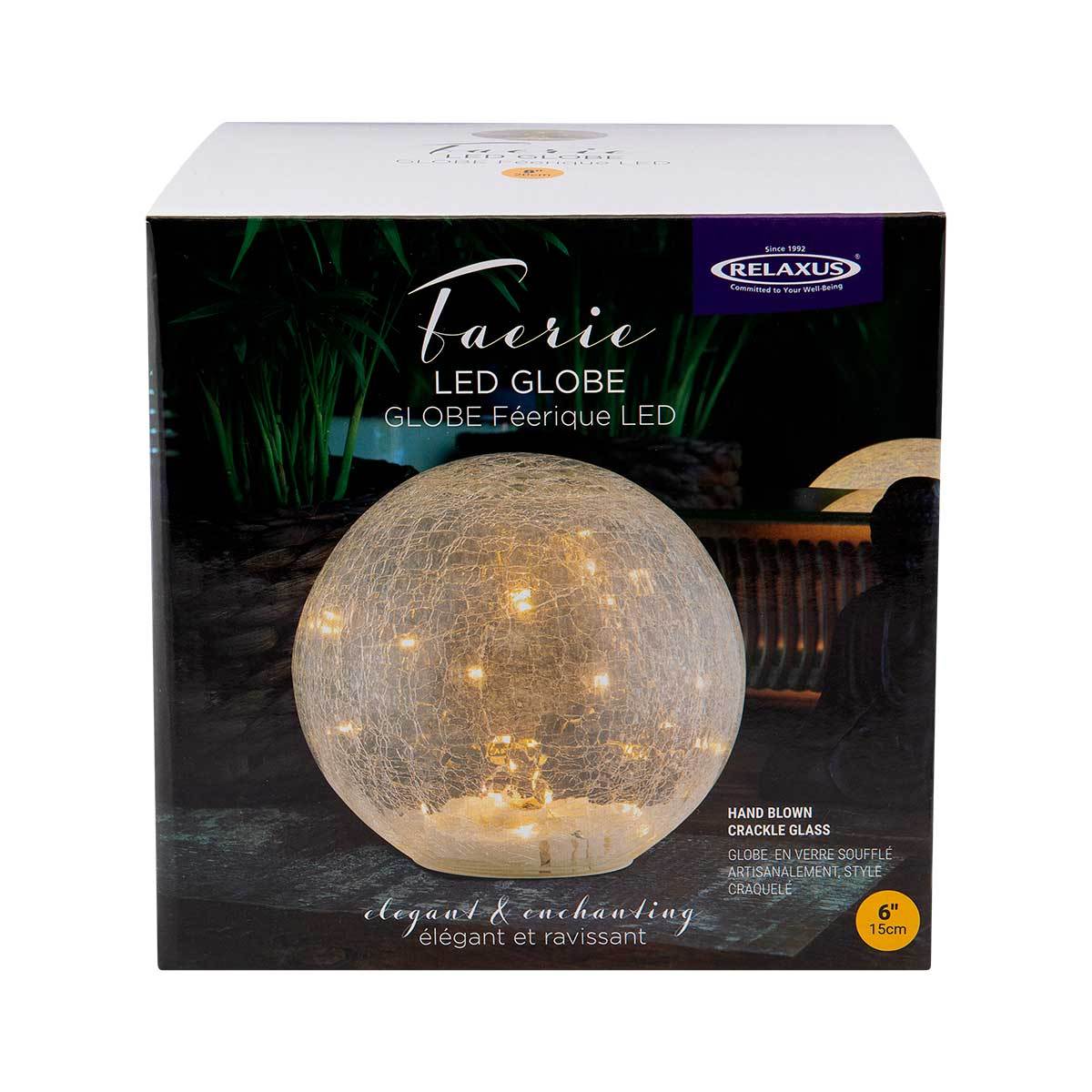 Wholesale Faerie LED Crackle Glass Globe (15 cm & 20 cm)