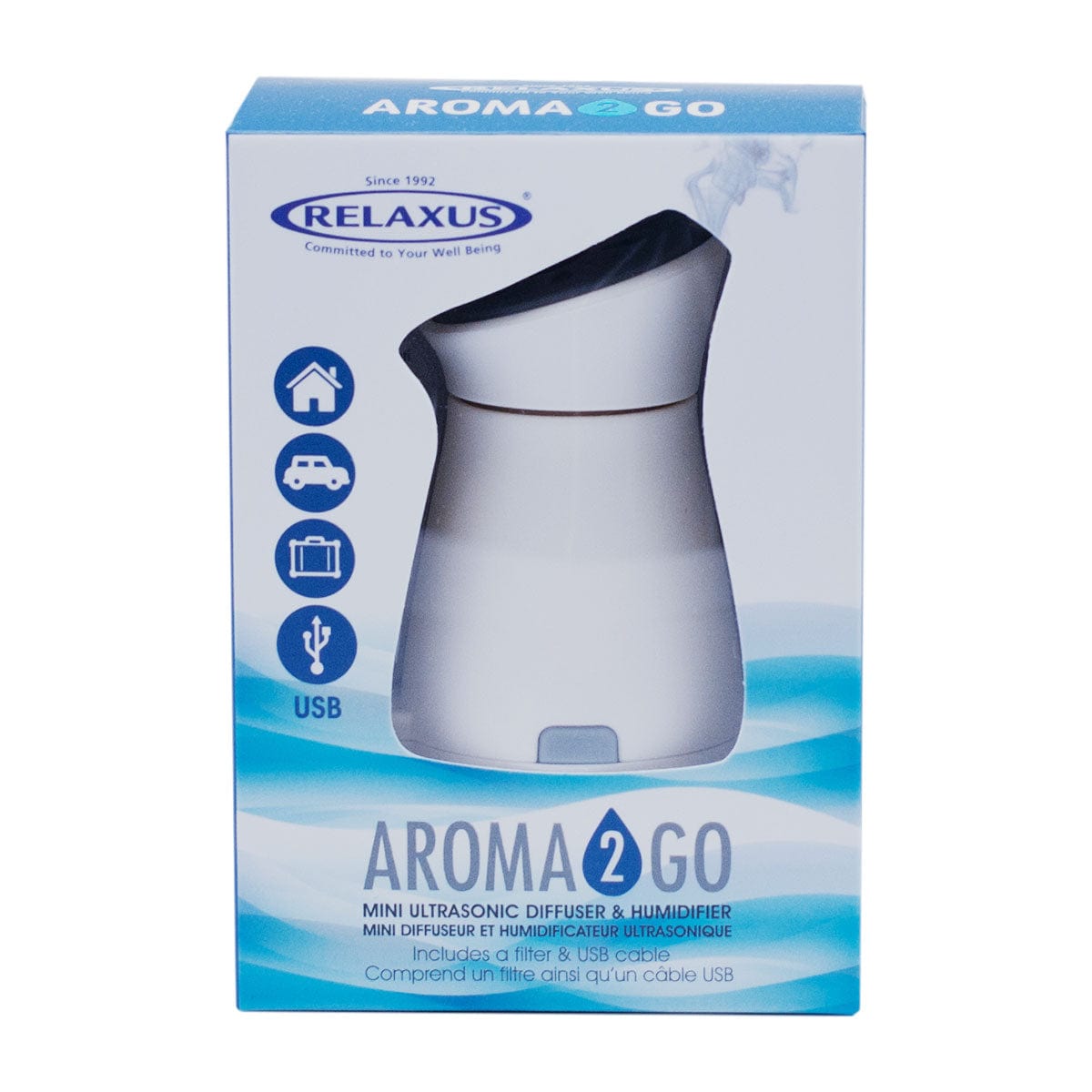 Wholesale Aroma2Go Mini Essential Oil Diffuser With USB Cable
