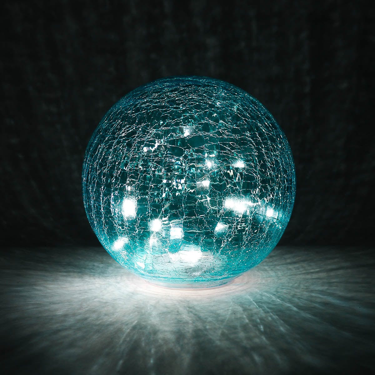 Wholesale Blue Faerie LED Crackle Glass Globe (15 cm & 20 cm)