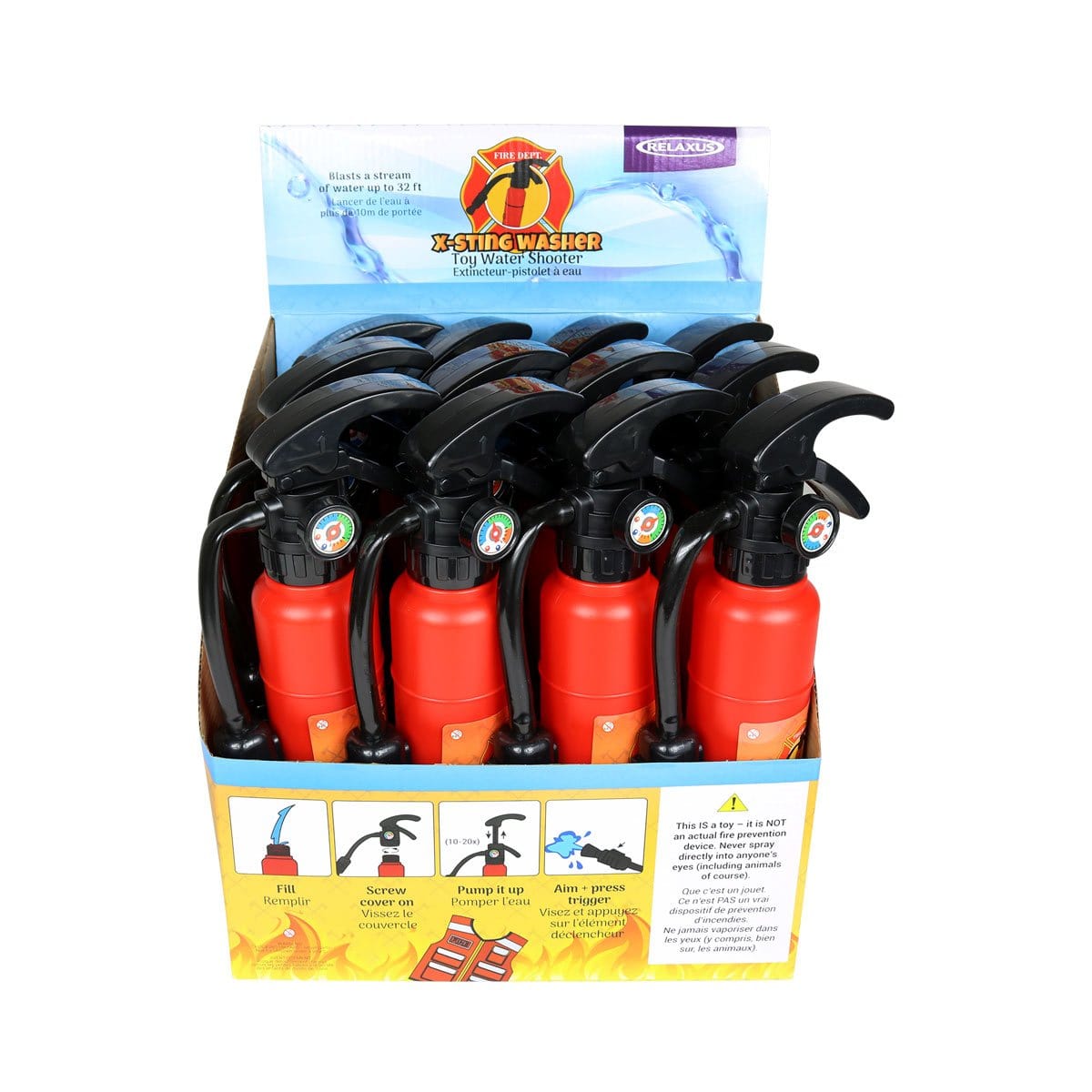 Wholesale Toy Fire Extinguisher Displayer of 12