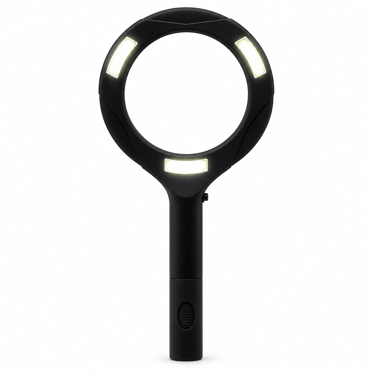 LED magnifying glass with 3.5x magnification COB LED magnifying glass with 100 lumen light Handheld magnifying glass with acrylic lens Illuminated magnifying glass for reading 3.5x magnifier with ergonomic handle Battery powered LED magnifying glass Magnifying glass for hobbies and inspections Scratch-resistant acrylic magnifying lens