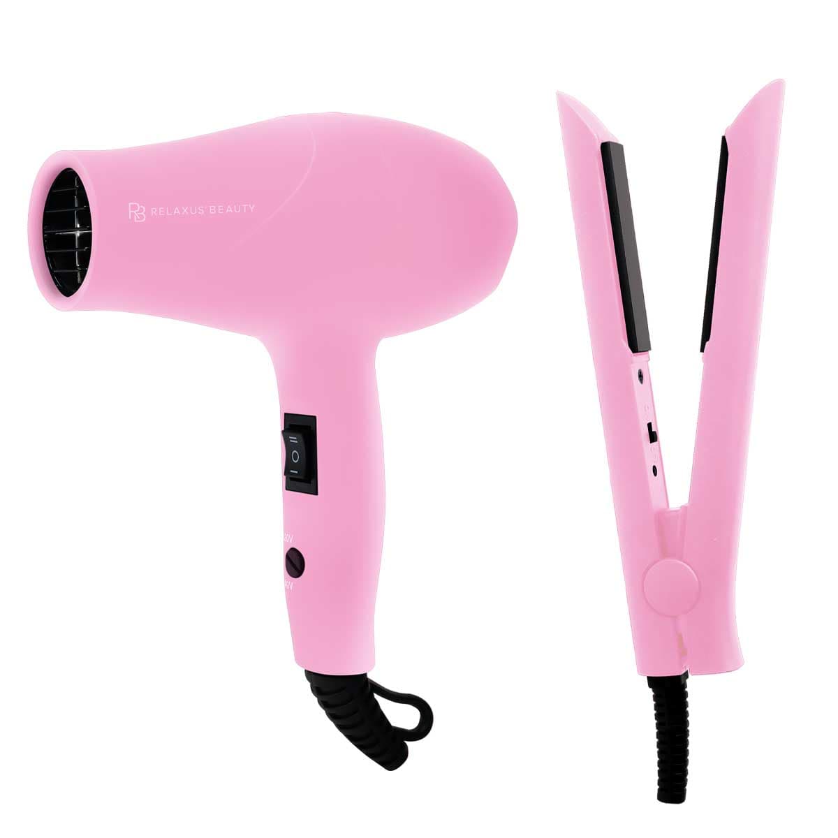Wholesale Pink Mini Blow Dryer & Hair Straightener