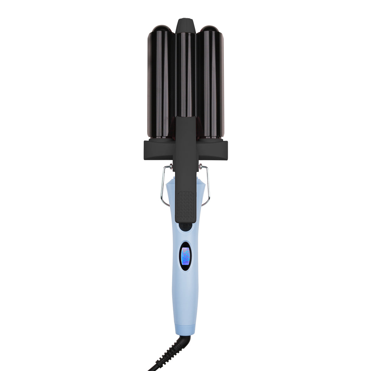 Triple Wave Roller 3-barrel hair waver; 25 mm triple barrel hair waver; hair waver with LCD display; dual voltage triple wave hair tool; nano technology hair waver; Triple Wave Roller styling tool