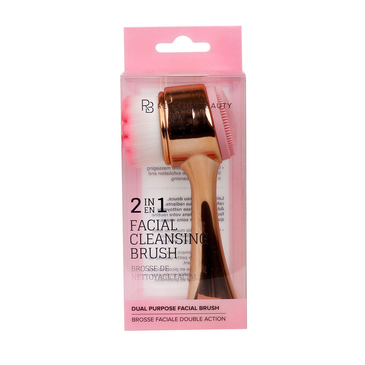Wholesale Rose Gold 2-in-1 Facial Cleansing and Massage Brush