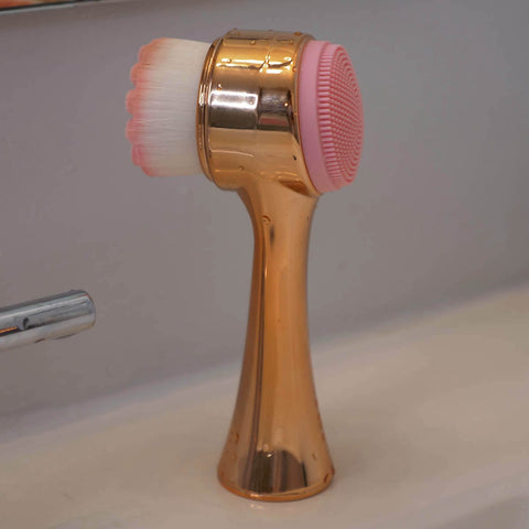 Wholesale Rose Gold 2-in-1 Facial Cleansing and Massage Brush