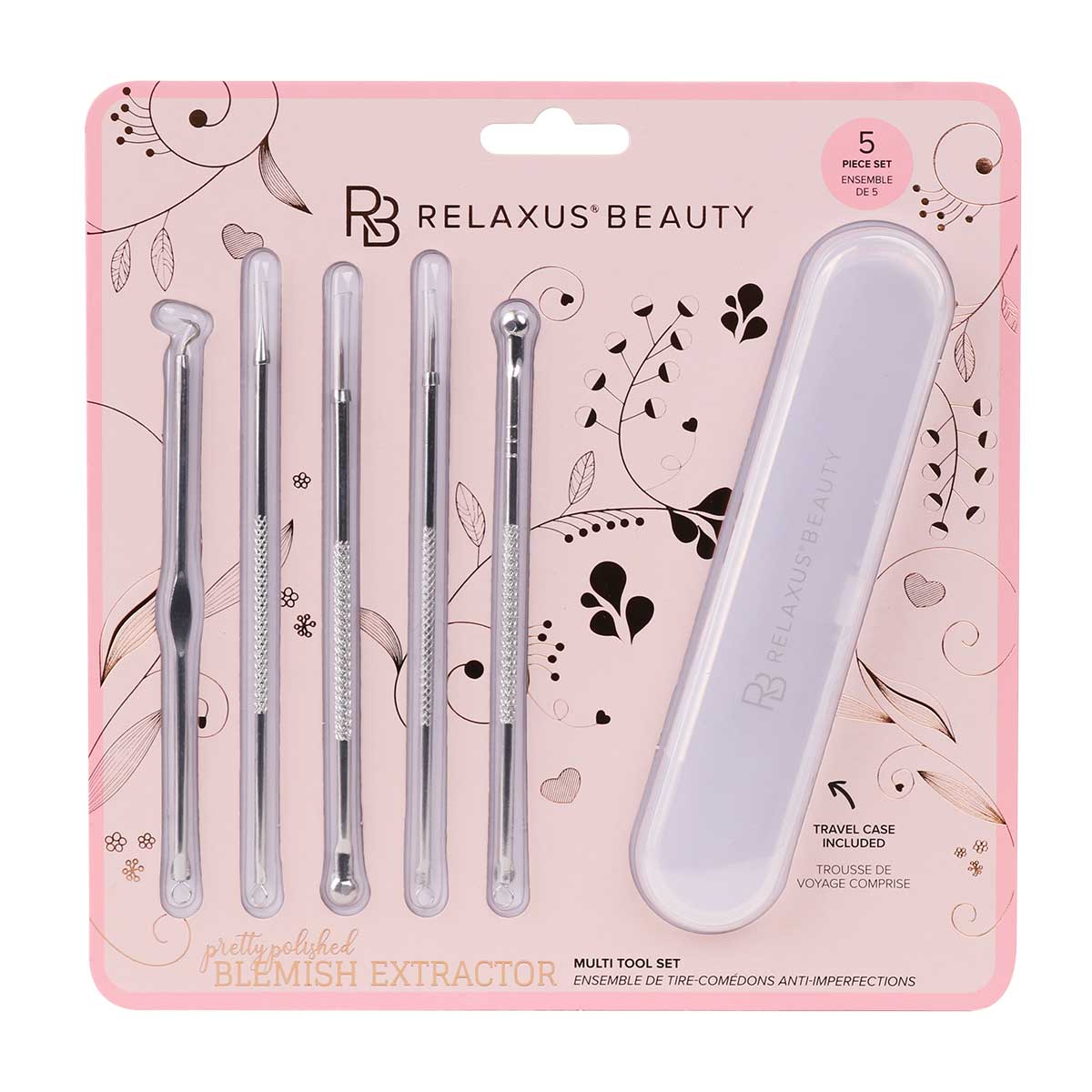 Wholesale Pretty Polished Blemish Extractor Multi 5-Piece Tool Set