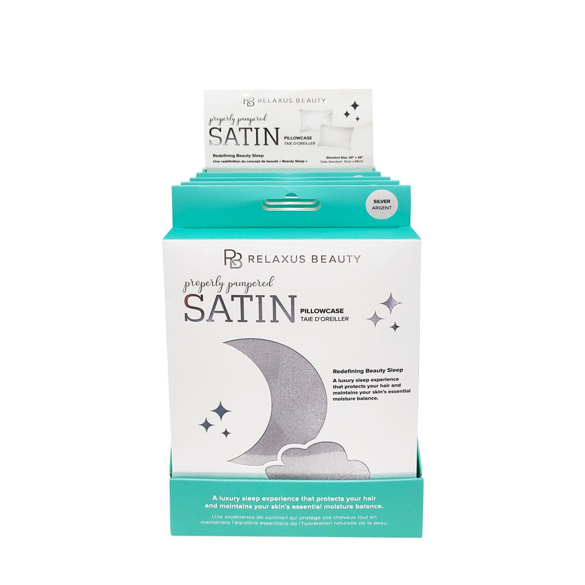 Wholesale Properly Pampered Satin Pillow Case (1-Pack) - Displayer of 6