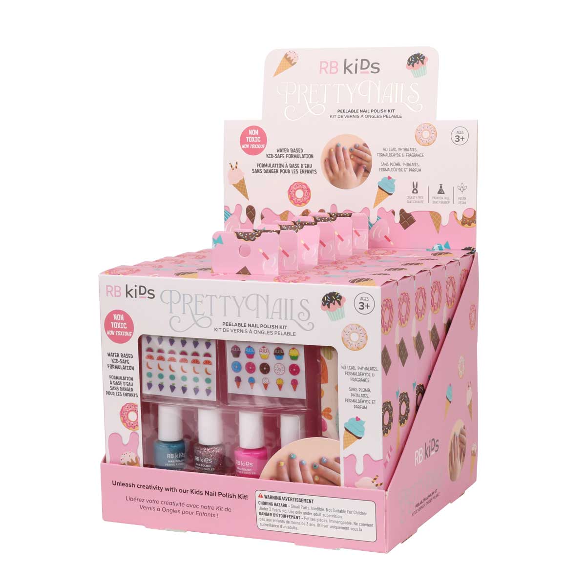 Wholesale RB Kidz Peel-Off Nail Polish Kit - Displayer of 6