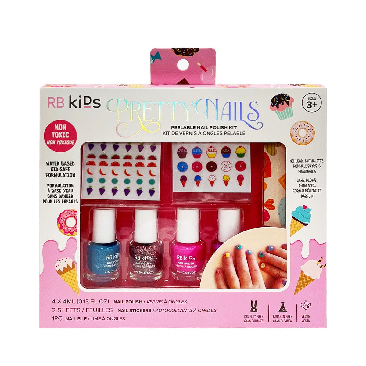 Wholesale RB Kidz Peel-Off Nail Polish Kit  Displayer of 6