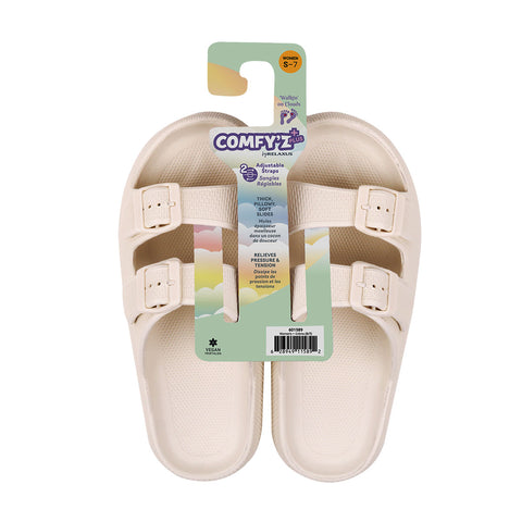 Wholesale Women's Vegan Comfy'z Plus Slides Package Deal (64 Pairs)