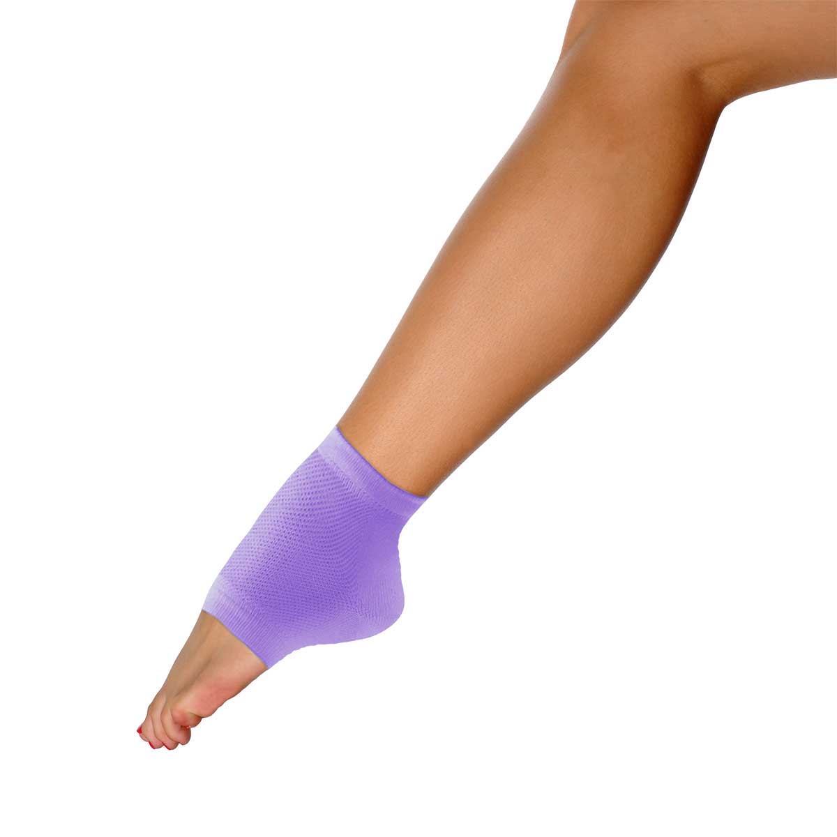 Wholesale Moisturizing Gel Heel Socks Infused Lavender Oil  (2-pack) DIsplayer of 12