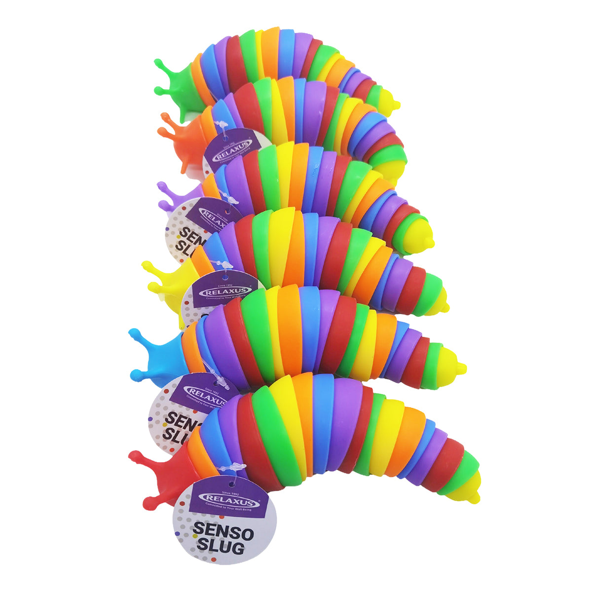 Senso Slug sensory toy; BPA-free sensory play toy; tactile sensory toy for kids; sensory toy for motor skill play; hands-on exploration toy for children; Senso Slug fidget-friendly toy
