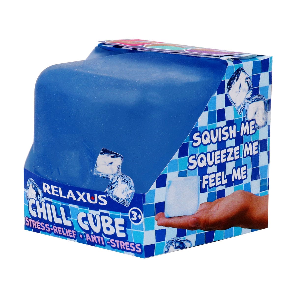 Wholesale Chill Squishy Cube Sensory Toy  - Displayer of 12