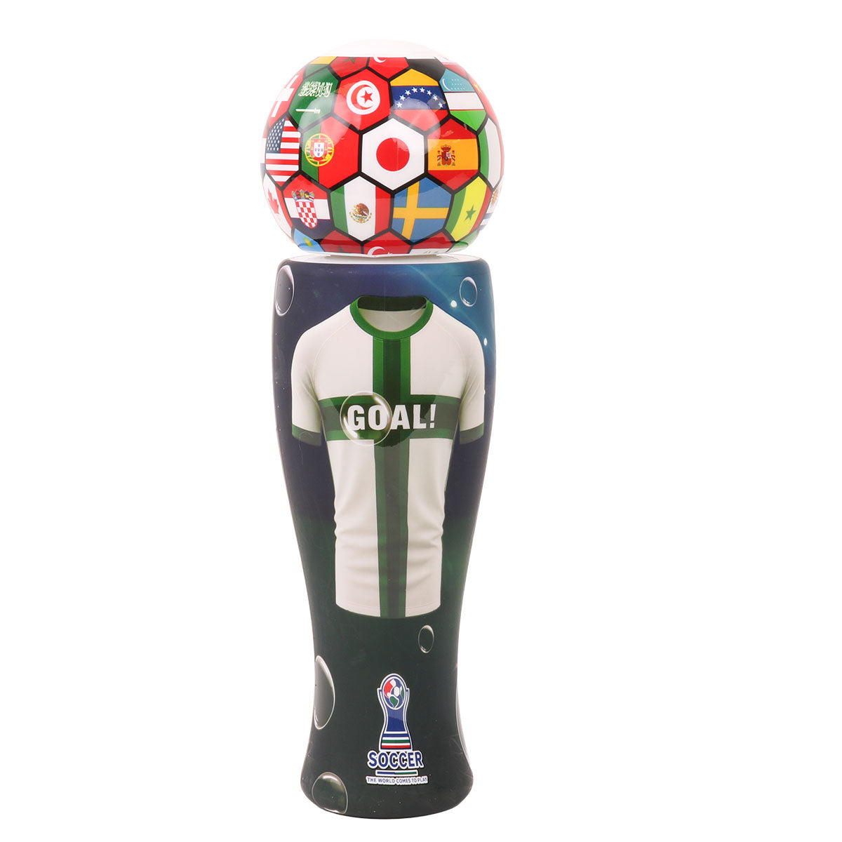 Wholesale Soccer-Themed Bubble Blower Displayer of 16