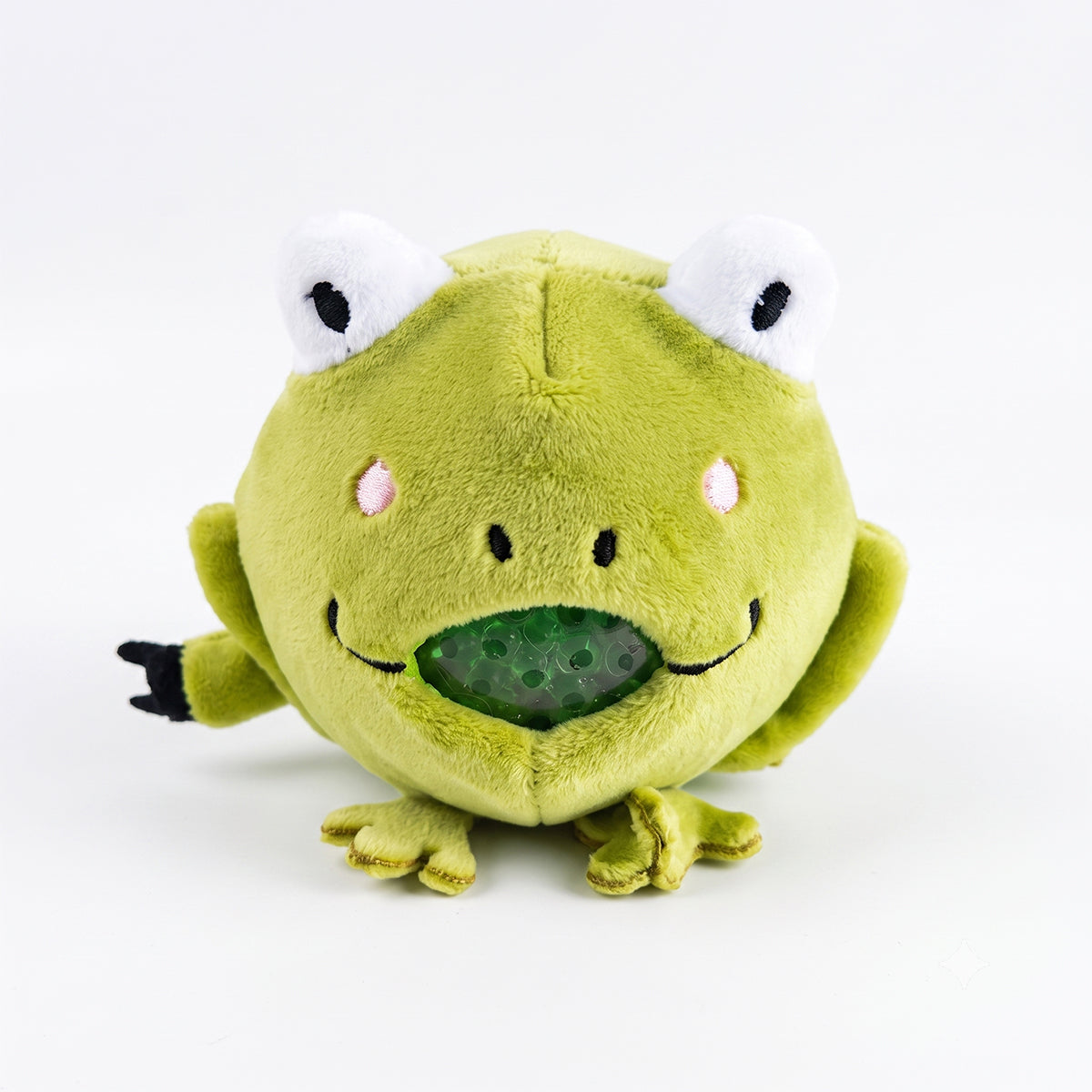 PBJ Collectible Plush Ball Jellies; gel-filled plush sensory toy; Lily frog plush ball jelly; Mako shark squish plush toy; Hopscotch bunny sensory plush; Rainbow unicorn gel ball plush
