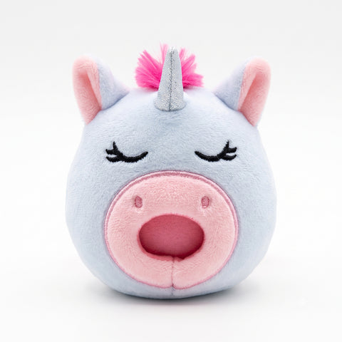 PBJ Collectible Plush Ball Jellies; gel-filled plush sensory toy; Lily frog plush ball jelly; Mako shark squish plush toy; Hopscotch bunny sensory plush; Rainbow unicorn gel ball plush