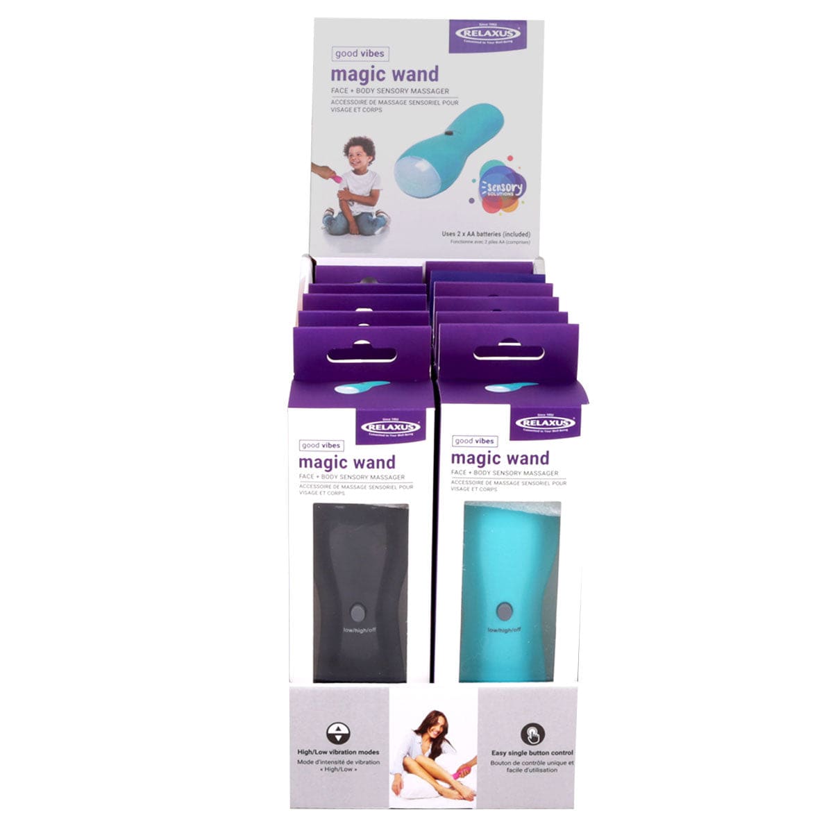 Wholesale Mini Magic Wand Massager - Displayer of 12