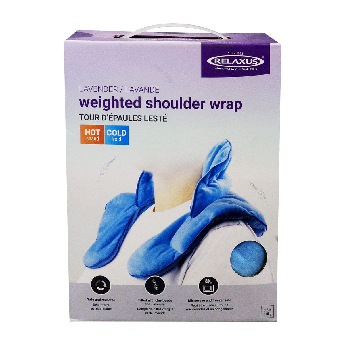 Wholesale Lavender Weighted Shoulder Wrap