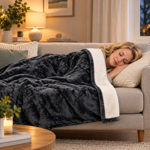 Sherpa heated electric throw blanket
50 x 60 inch MicroPlush heated blanket
Heated throw blanket with detachable controller Electric blanket with four heat settings MicroPlush heated throw on sofa
Heated blanket with 4-hour auto shut-off
Machine-washable electric throw blanket
Sherpa-style heated throw with controller