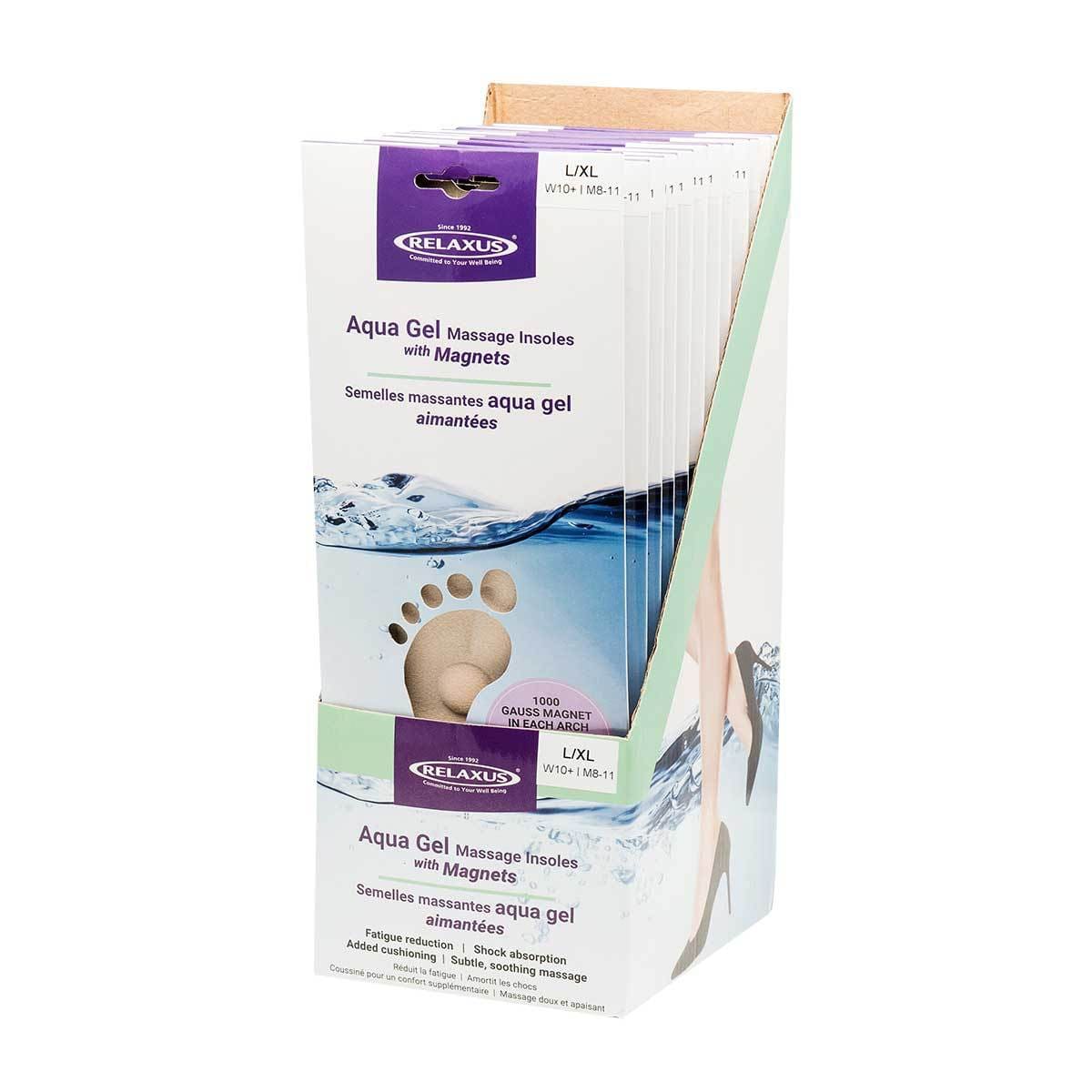 Wholesale Aqua Gel Massaging Insoles with Magnets Displayer of 12