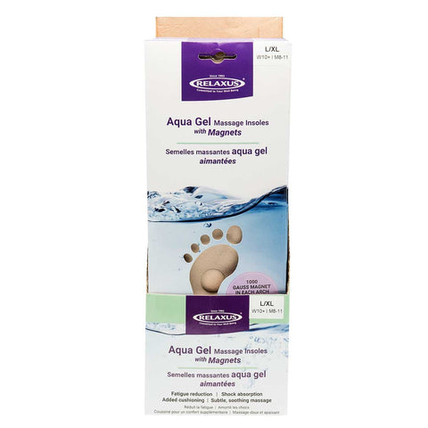 Wholesale Aqua Gel Massaging Insoles with Magnets Displayer of 12