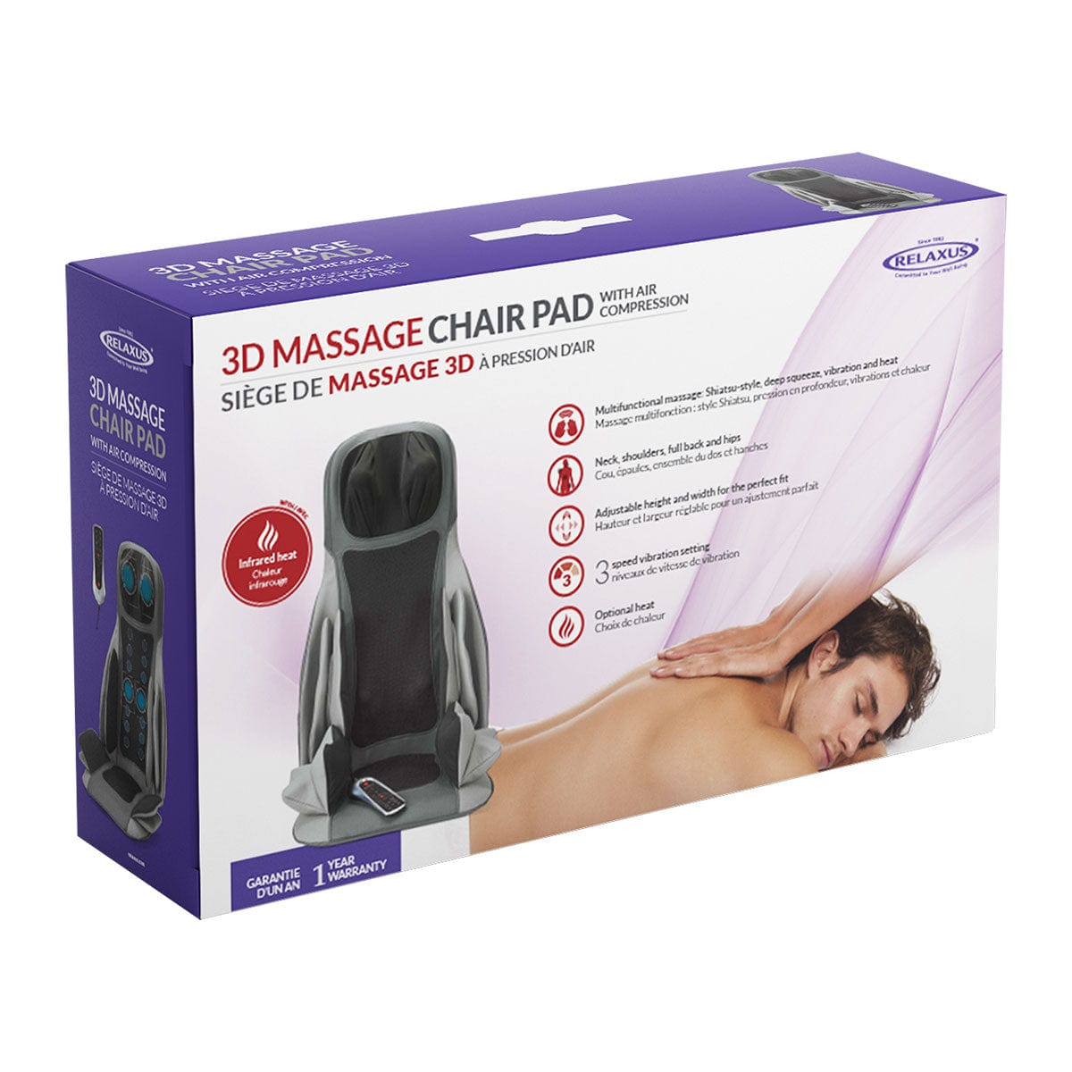 Wholesale 3D Massage Chair Pad With Heat & Air Compression