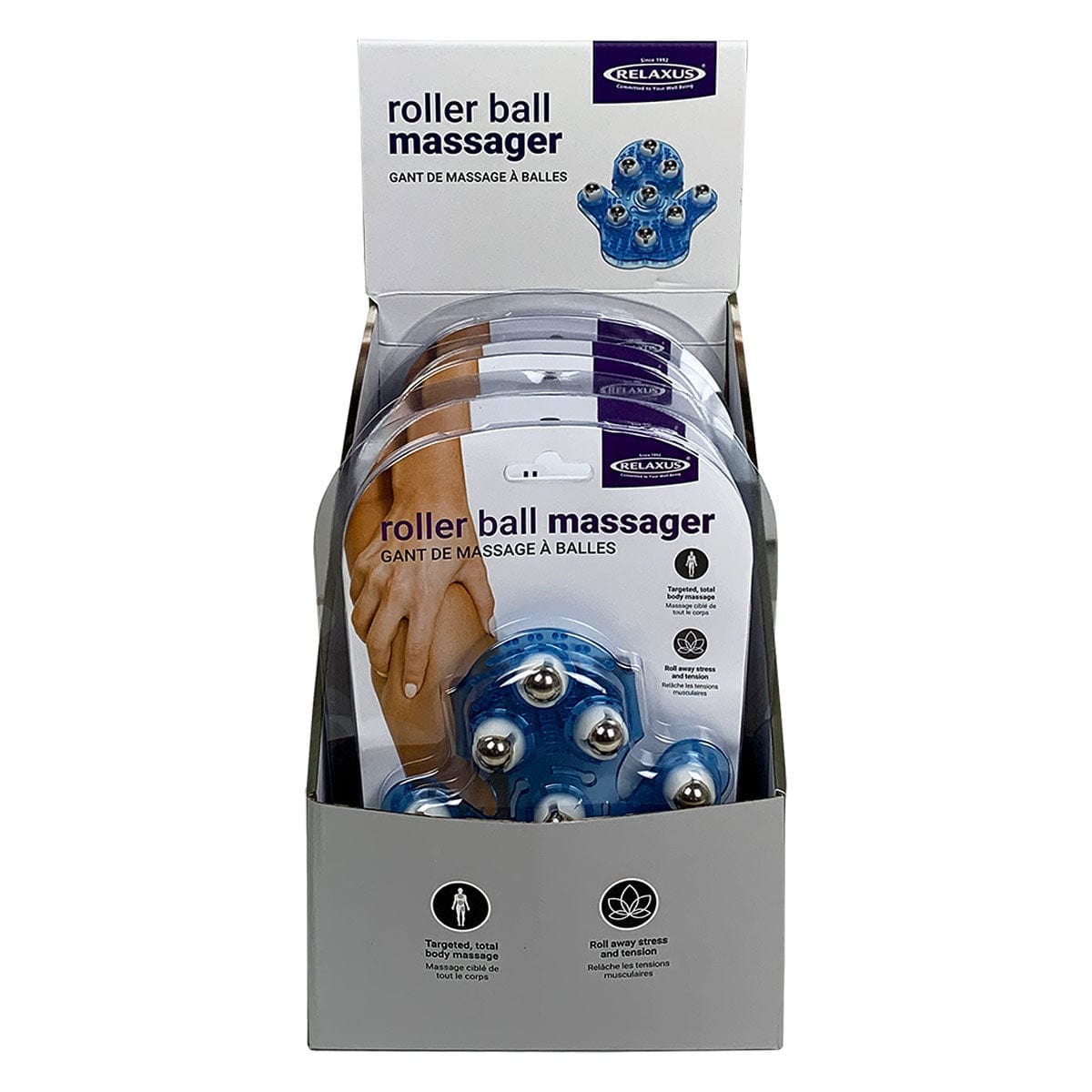 Wholesale Roller Ball Handheld Massager - Displayer of 6