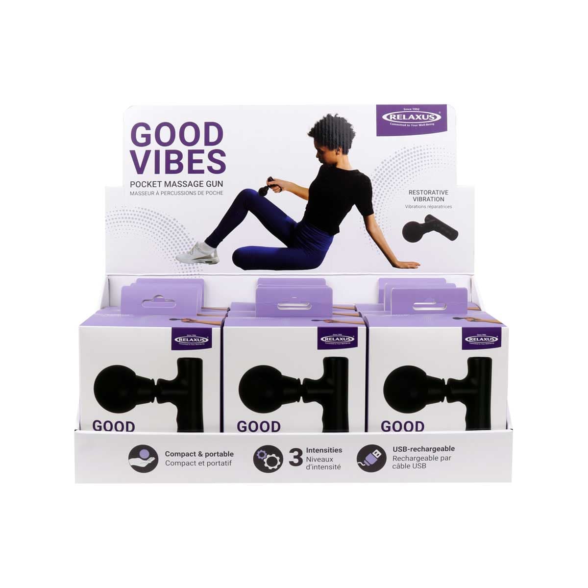 Wholesale Good Vibes Pocket Massager - Displayer of 9