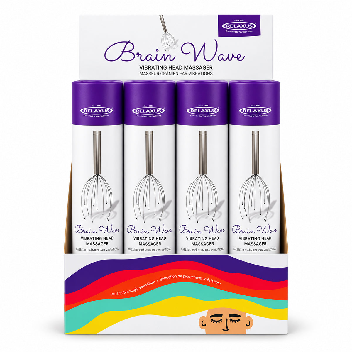 Brain Wave vibrating head massager 12-prong vibrating scalp massager Handheld vibrating head massage tool Battery-powered scalp massager Brain Wave scalp massager with long prongs Vibrating scalp relaxation tool 12-point head massager Cordless vibrating scalp massager