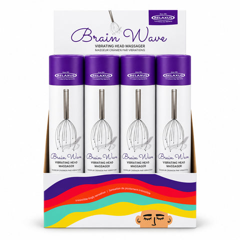 Brain Wave vibrating head massager 12-prong vibrating scalp massager Handheld vibrating head massage tool Battery-powered scalp massager Brain Wave scalp massager with long prongs Vibrating scalp relaxation tool 12-point head massager Cordless vibrating scalp massager
