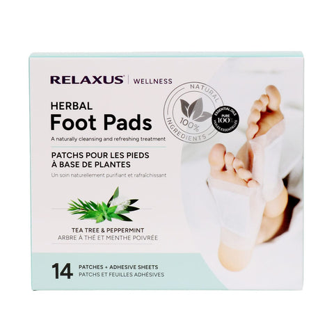 Wholesale Tea Tree Peppermint Herbal Detox Foot Pads Displayer of 6