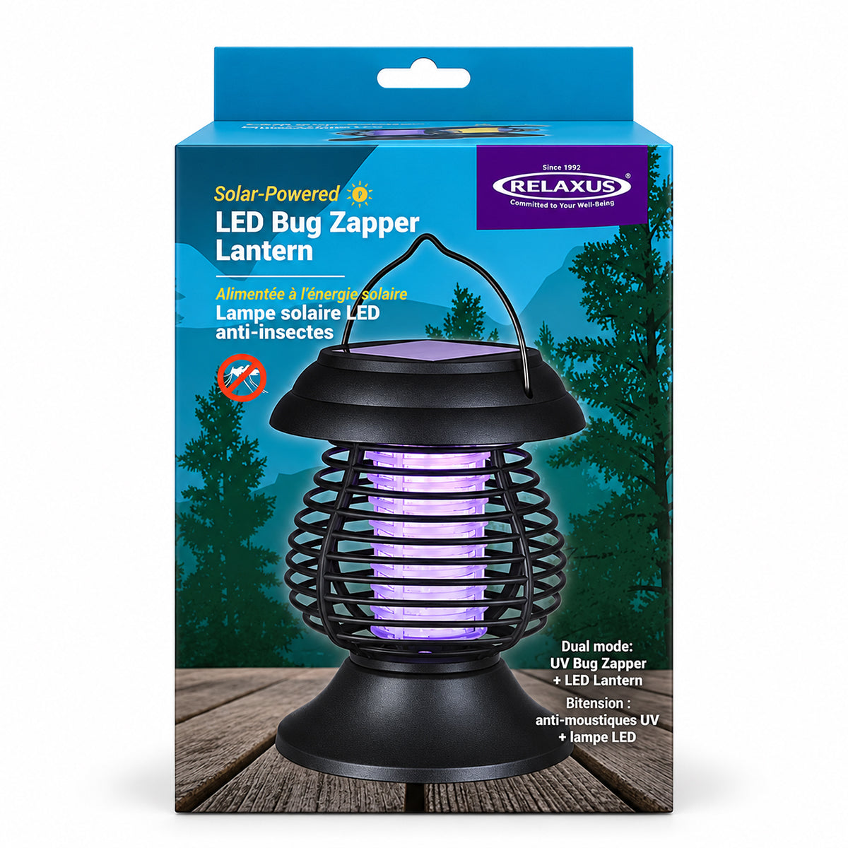 Wholesale Solar-Powered LED Bug Zapper Lantern