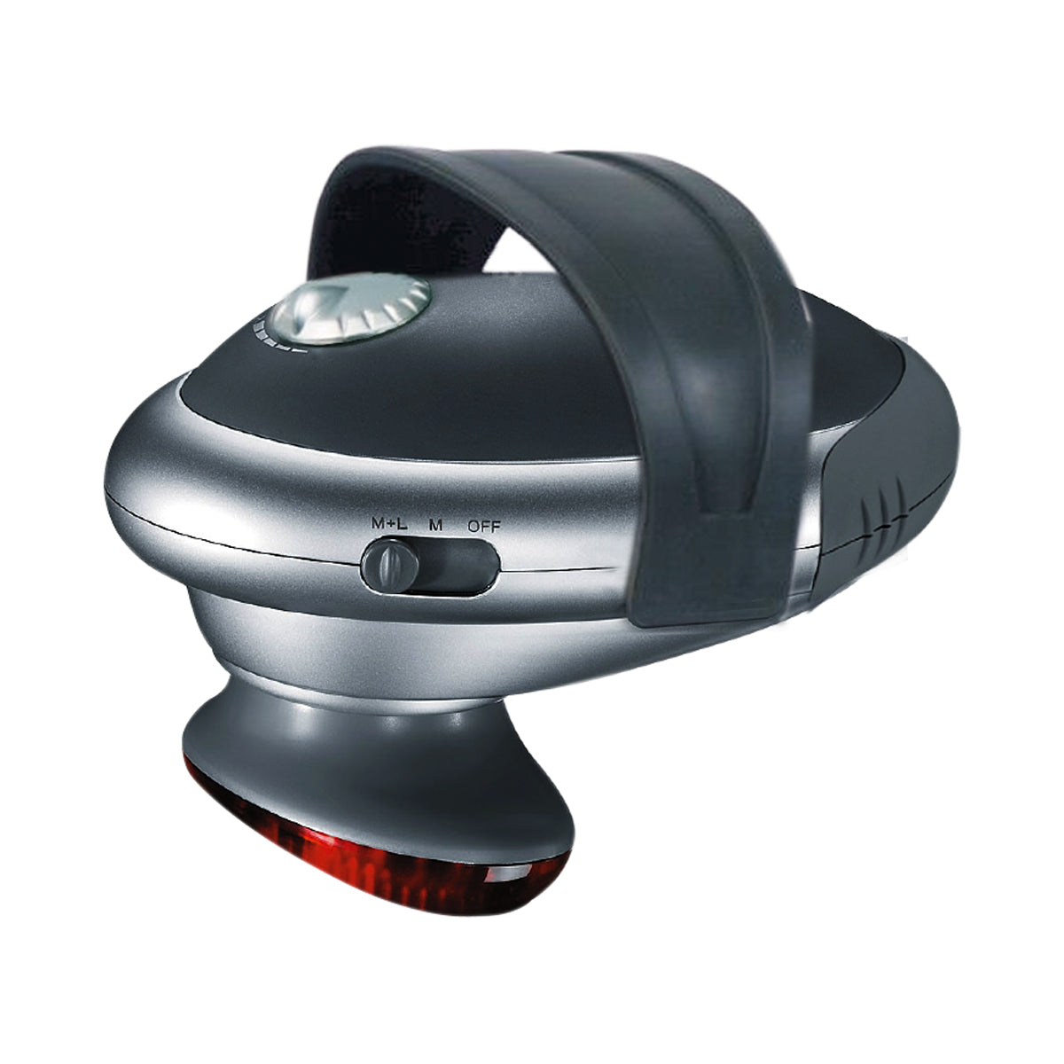 Thermo Pro 2-in-1 heated handheld massager; handheld massager with detachable palm attachment; adjustable intensity heated body massager; Thermo Pro massager with 3 massage heads; ergonomic handheld back and shoulder massager; heated handheld massager for home use