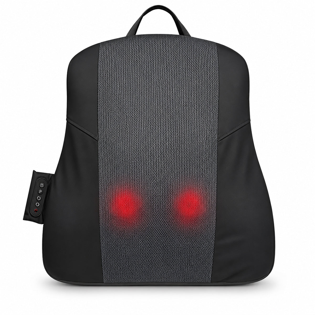 Chiro Back Pro cordless Shiatsu massage cushion Rechargeable back massage cushion with gentle heat
Shiatsu massage cushion with four deep-kneading nodes Chiro Back Pro massage cushion on a chair Ultra-thin cordless back massager with elastic straps Rechargeable Shiatsu back cushion with three massage zones
Back massage cushion with vegan leather and breathable mesh
Chiro Back Pro massage cushion with Type-C charging cable