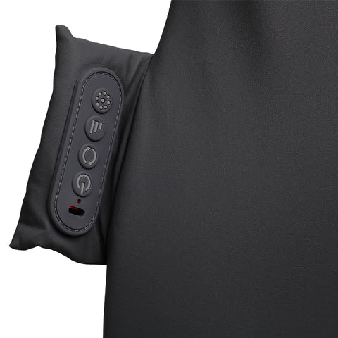 Chiro Back Pro cordless Shiatsu massage cushion Rechargeable back massage cushion with gentle heat
Shiatsu massage cushion with four deep-kneading nodes Chiro Back Pro massage cushion on a chair Ultra-thin cordless back massager with elastic straps Rechargeable Shiatsu back cushion with three massage zones
Back massage cushion with vegan leather and breathable mesh
Chiro Back Pro massage cushion with Type-C charging cable