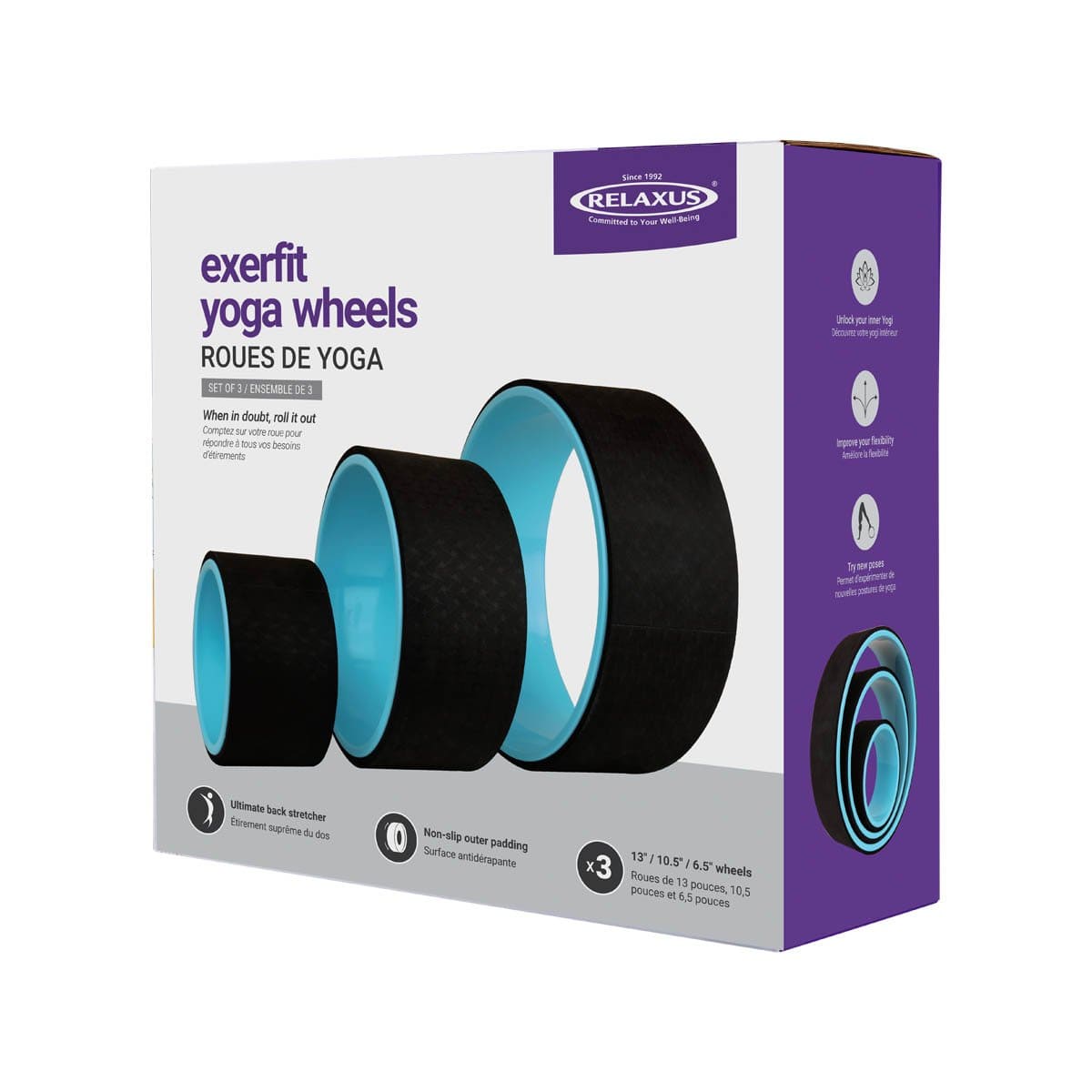 Wholesale Exerfit Yoga Wheels (Set of 3)