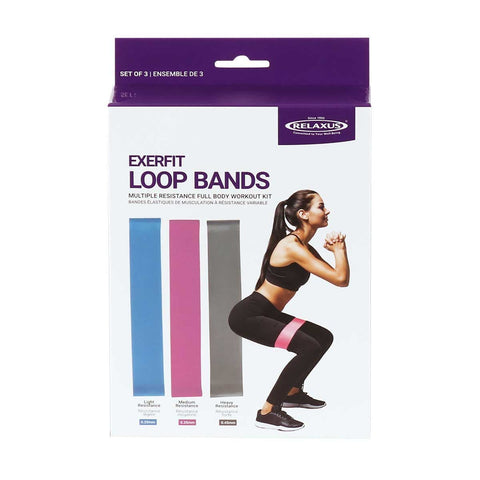 Exerfit Resistance Loop Bands 3-Pack