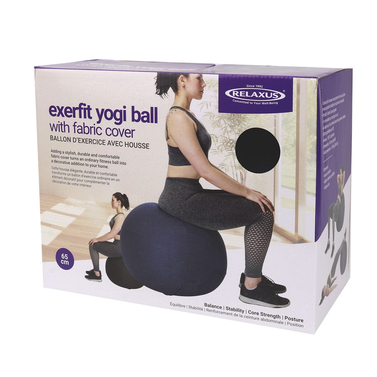 Wholesale Exerfit Yogi Ball with Fabric Cover