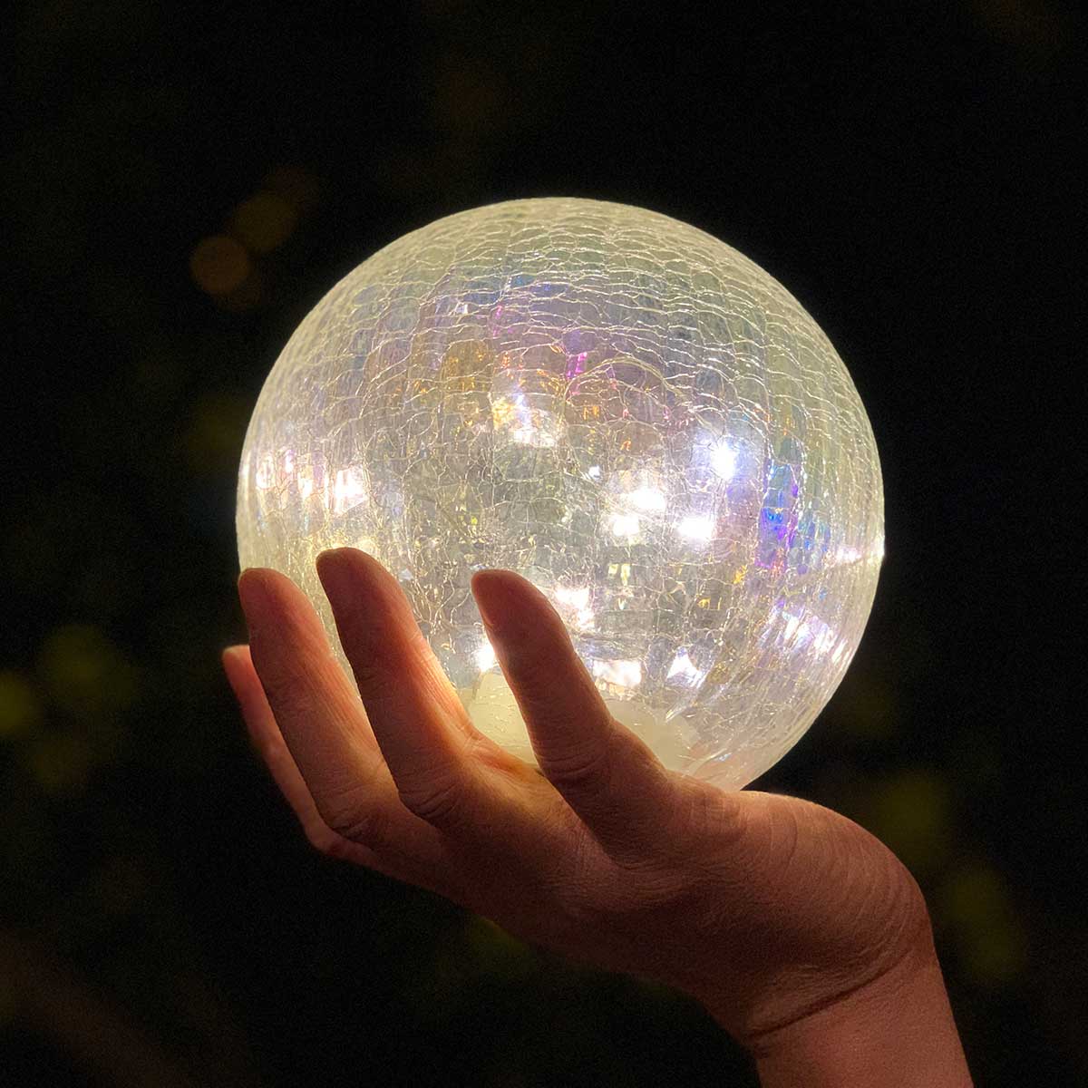 Wholesale Faerie LED Crackle Glass Globe (15 cm & 20 cm)