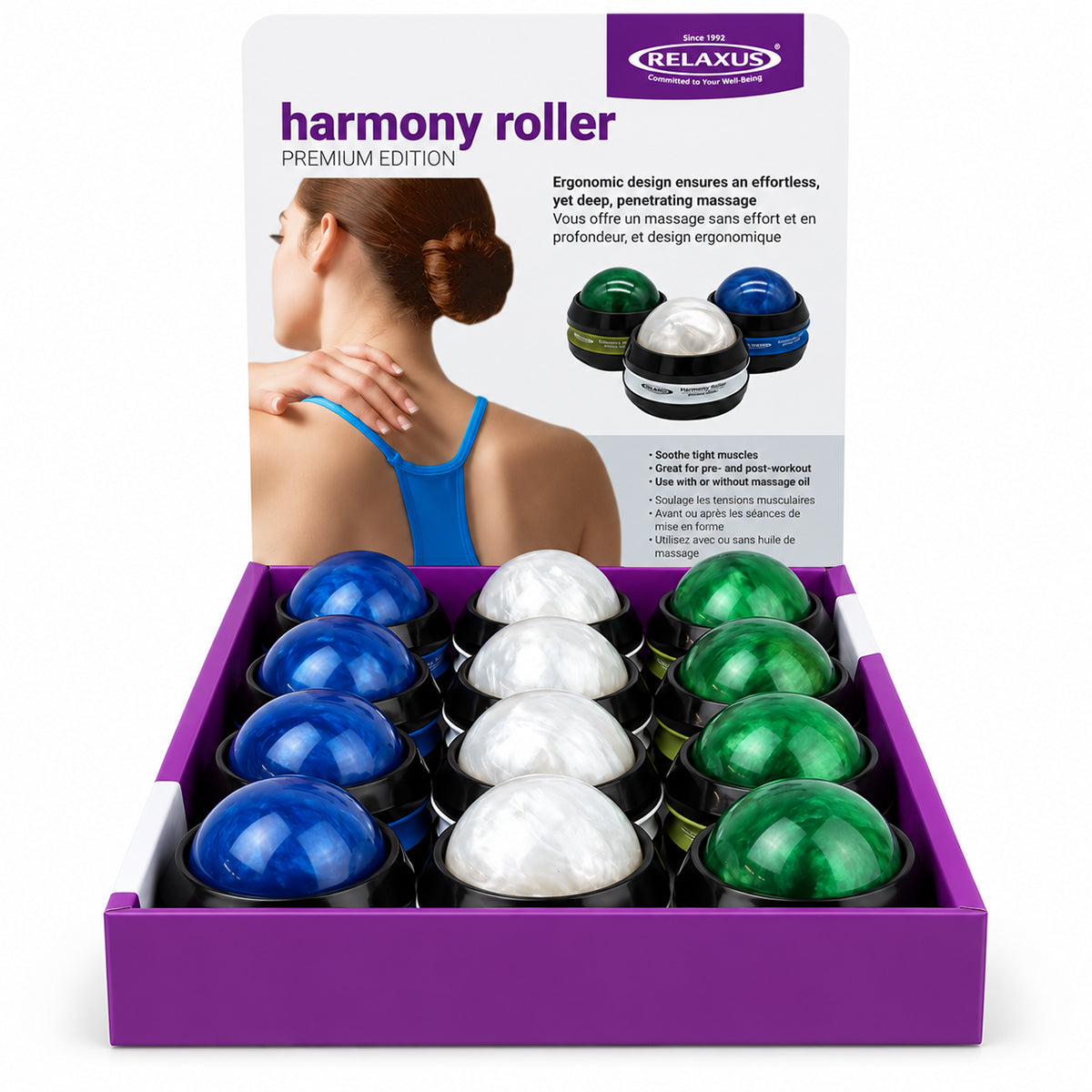 Harmony handheld massage roller
Classic Edition manual massage roller
Multi-directional handheld massage tool Compact self-massage roller with ergonomic handle Blue Harmony massage roller Green handheld massage roller White manual massage roller3 inch portable massage roller
