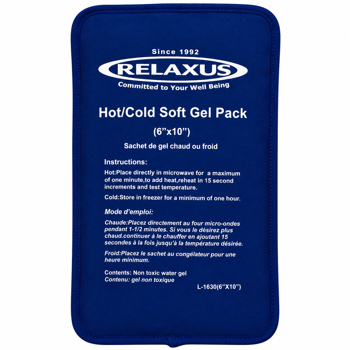 Reusable hot and cold gel pack Hot and cold therapy gel pack 6 x 10 inch gel pack 6 x 18 inch reusable gel pack 10 x 12 inch hot and cold pack 14 x 17 inch gel therapy pack Microwaveable and freezer-compatible gel pack Reusable gel pack with fabric cover
