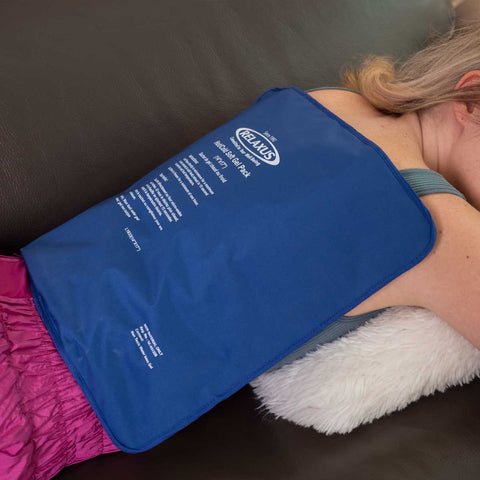 Woman using Relaxus Hot & Cold Gel Pack
