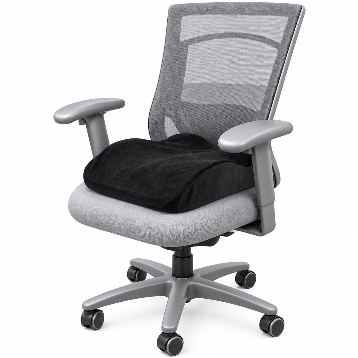 Orthopedic back and seat support cushion Memory foam lumbar support cushion Contoured back and seat support for chair High-density memory foam support cushion Orthopedic seat support with adjustable strap Polyester-covered memory foam lumbar cushion Back and tailbone support cushion Contoured memory foam chair support