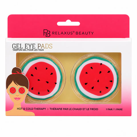 Reusable watermelon hot and cold gel eye pads Cooling watermelon gel eye pads Watermelon-shaped reusable gel eye pads Pair of hot and cold watermelon eye pads Cooling gel eye pads for tired eyes PVC watermelon gel eye pads with non-toxic filling Reusable warming watermelon eye pads Compact watermelon gel eye pads for home or travel