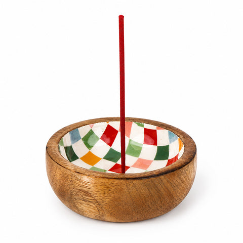 Serenity Bowl Incense Gift Set with wooden burner Handcrafted natural wood incense burner bowl
Wood incense burner with decorative inlay Serenity Bowl incense holder with 10 incense sticks Blue Crème wooden incense burner bowl Retro Checkers incense burner gift set Zebra Sage wooden incense bowl Natural wood incense burner and ash catcher