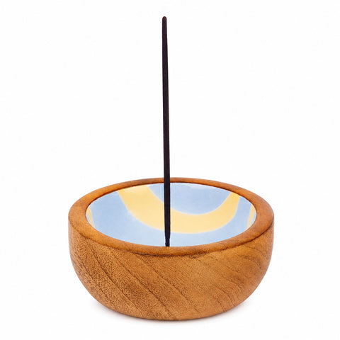 Serenity Bowl Incense Gift Set with wooden burner Handcrafted natural wood incense burner bowl
Wood incense burner with decorative inlay Serenity Bowl incense holder with 10 incense sticks Blue Crème wooden incense burner bowl Retro Checkers incense burner gift set Zebra Sage wooden incense bowl Natural wood incense burner and ash catcher