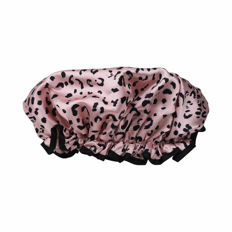 XL Shower Cap pink leopard