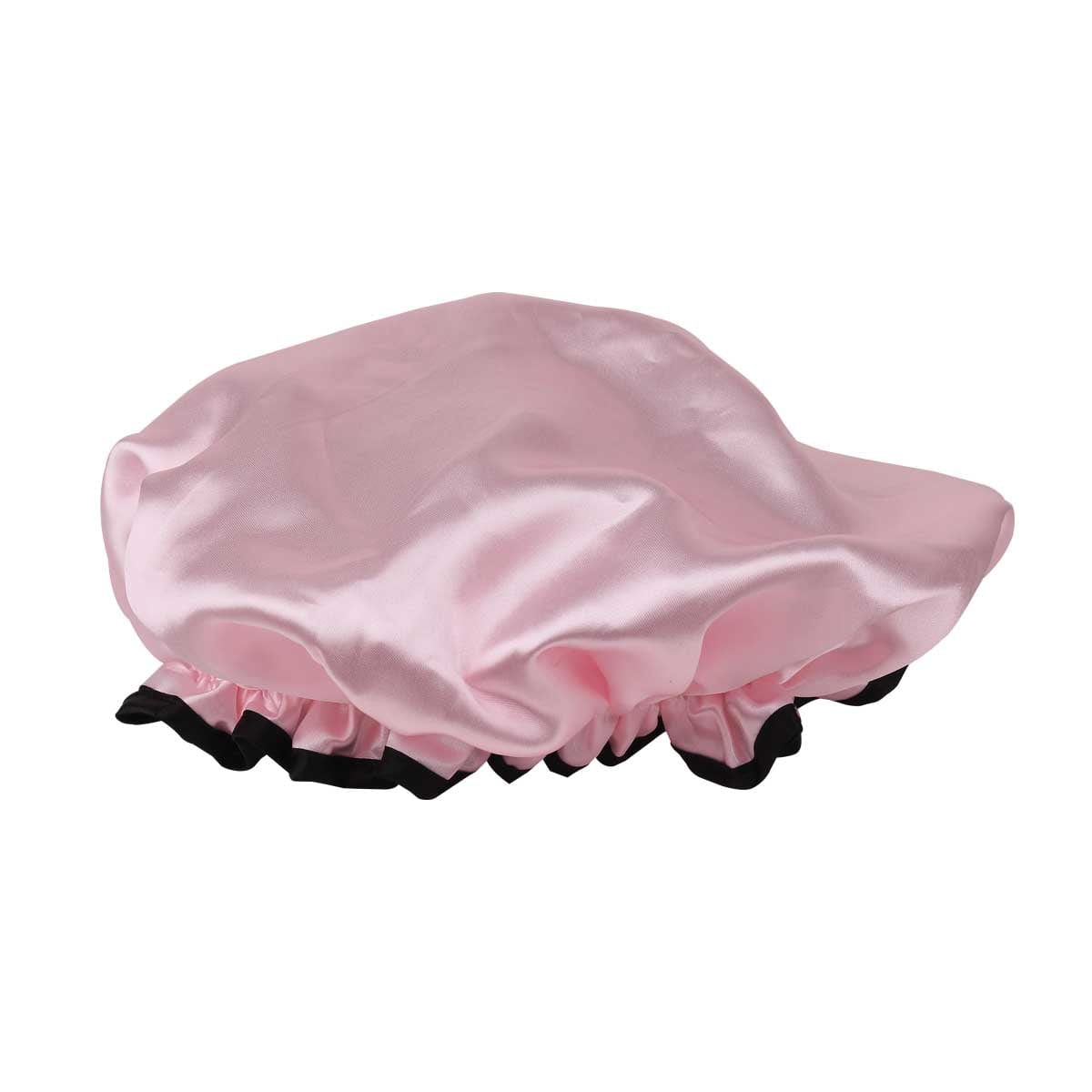 XL Shower Cap pink/black trim