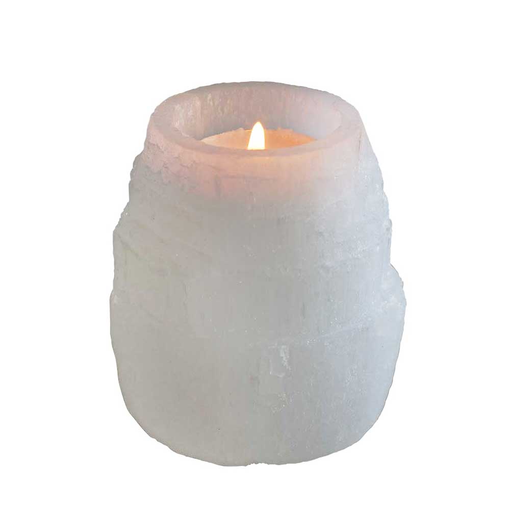 Wholesale Selenite Crystal Lamp Tealight Candle Holder